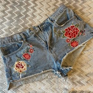 Old pair of denim shorts